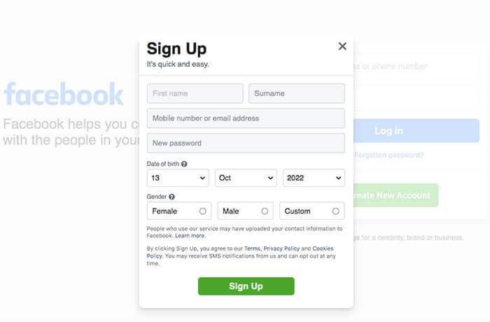 Cách đăng ký tài khoản và bắt đầu sử dụng mạng xã hội Facebook.
