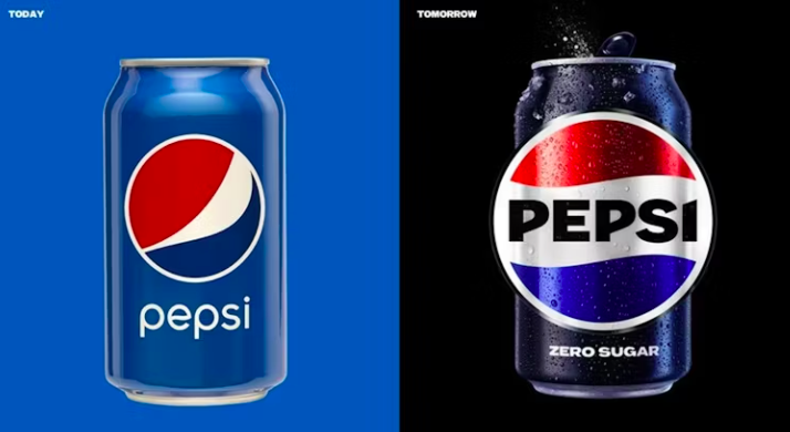 Logo cũ và logo mới từ 2023 của Pepsi