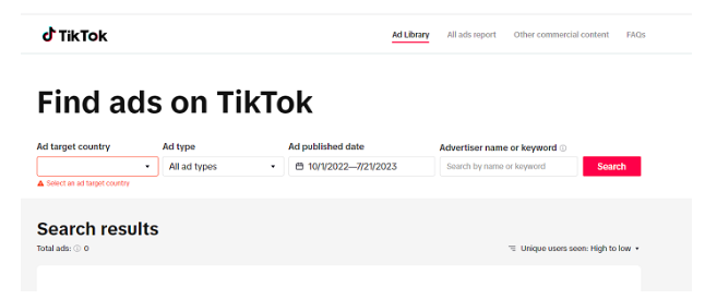Thư viện quảng cáo mới của TikTok có gì?